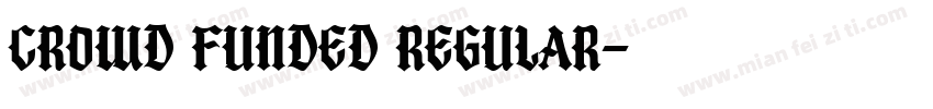 Crowd Funded Regular字体转换